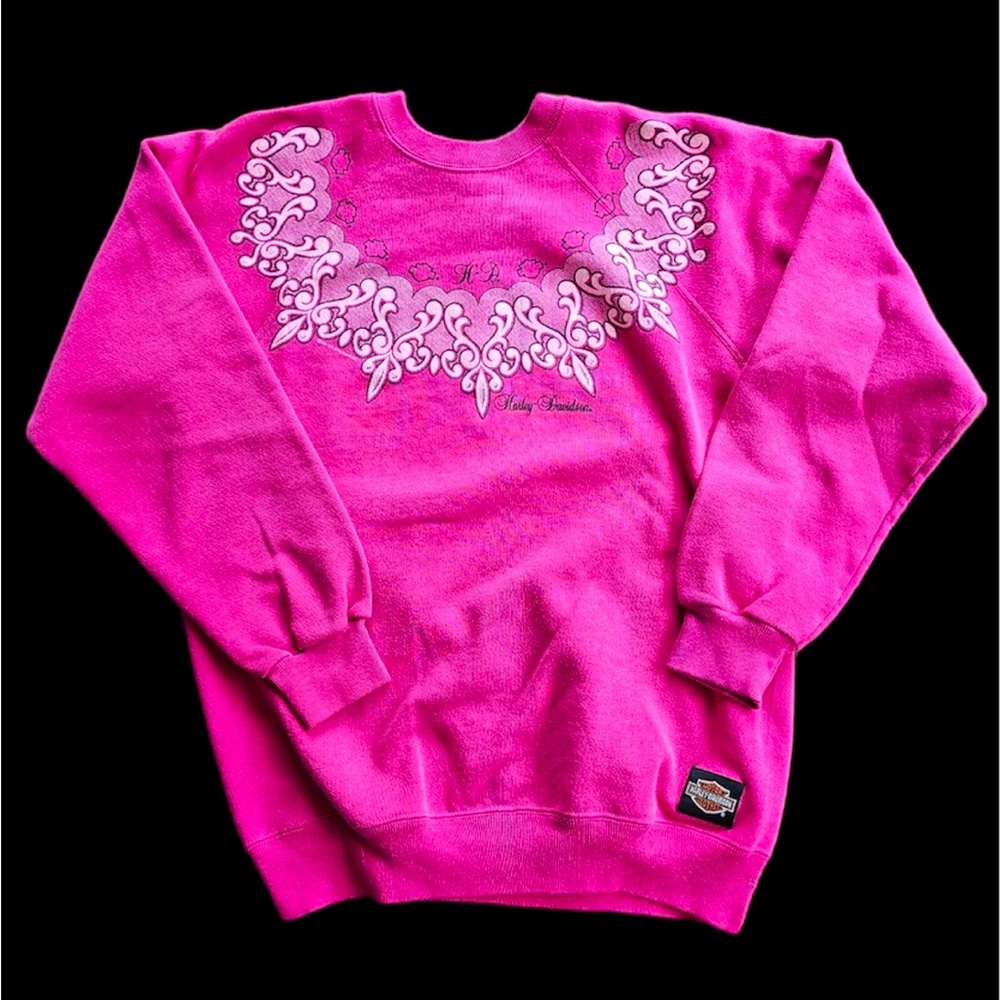 Vintage 1986 Harley Davidson Pink Crewneck